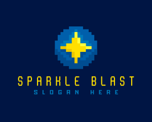 Star Sparkle Pixelated logo design