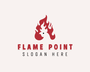 Chicken BBQ Flame logo design