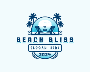 Beach Resort Tourism logo design