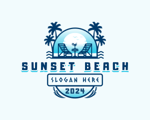 Beach Resort Tourism logo design