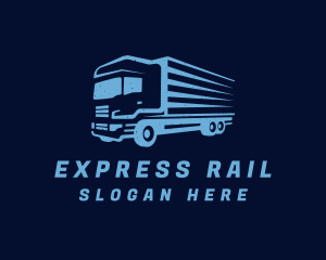 Blue Freight Vehicle logo design