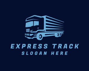 Blue Freight Vehicle logo design