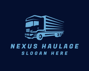 Blue Freight Vehicle logo design