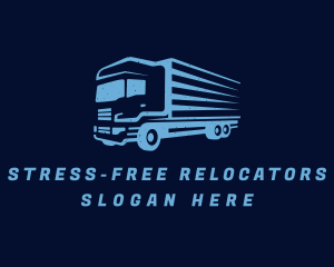 Blue Freight Vehicle logo design