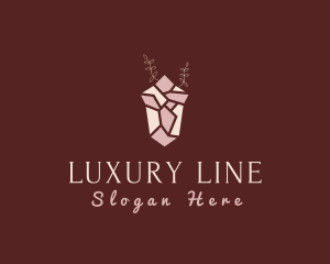 Pink Luxury Gemstone logo design