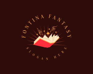 Fantasy Storyteller Book logo design