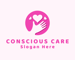 Love Care Hand logo design