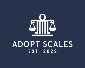 Legal Attorney Pillar Scales logo design