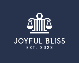 Legal Attorney Pillar Scales logo design