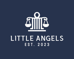 Legal Attorney Pillar Scales logo design