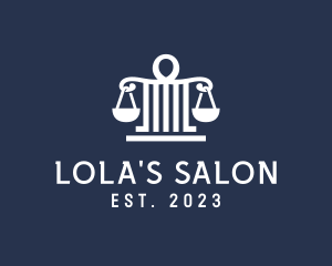 Legal Attorney Pillar Scales logo design