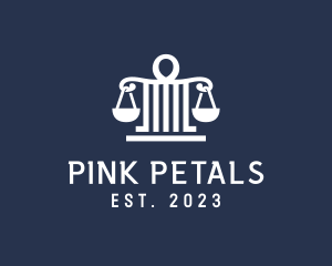 Legal Attorney Pillar Scales logo design