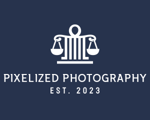 Legal Attorney Pillar Scales logo design