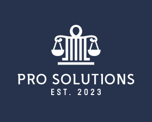 Legal Attorney Pillar Scales logo design