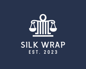 Legal Attorney Pillar Scales logo design