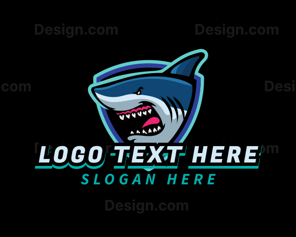 Angry Shark Mascot Logo