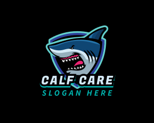 Angry Shark Mascot logo design