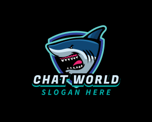 Angry Shark Mascot logo design