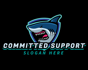 Shark Team Mascot logo design