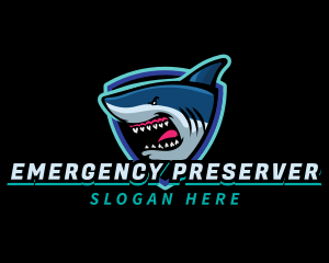 Angry Shark Mascot logo design