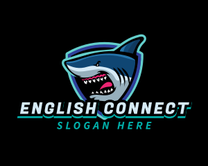 Angry Shark Mascot logo design