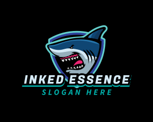 Angry Shark Mascot logo design