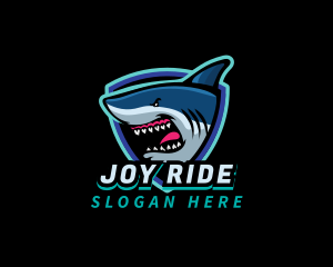 Angry Shark Mascot logo design