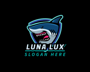 Angry Shark Mascot logo design