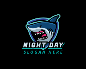 Angry Shark Mascot logo design