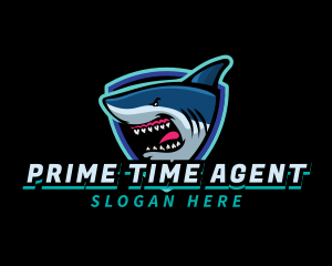 Angry Shark Mascot logo design