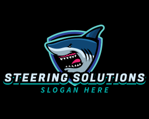 Angry Shark Mascot logo design