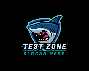 Angry Shark Mascot logo design