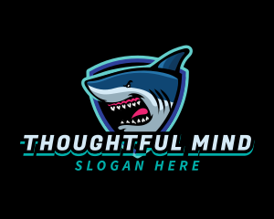 Angry Shark Mascot logo design