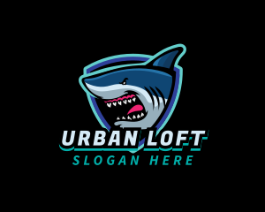 Angry Shark Mascot logo design