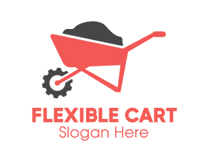 Red Wheelbarrow Cog logo design