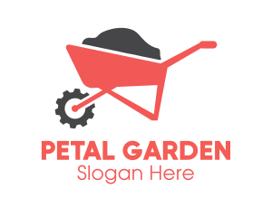 Red Wheelbarrow Cog logo design