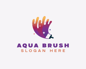 Paint Brush Interior Renovation logo design