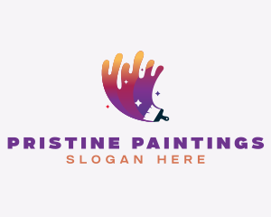 Paint Brush Interior Renovation logo design