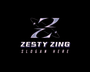 Cosmic Y2K Letter Z logo design