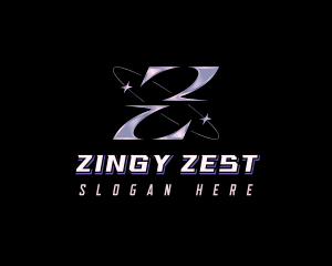 Cosmic Y2K Letter Z logo design