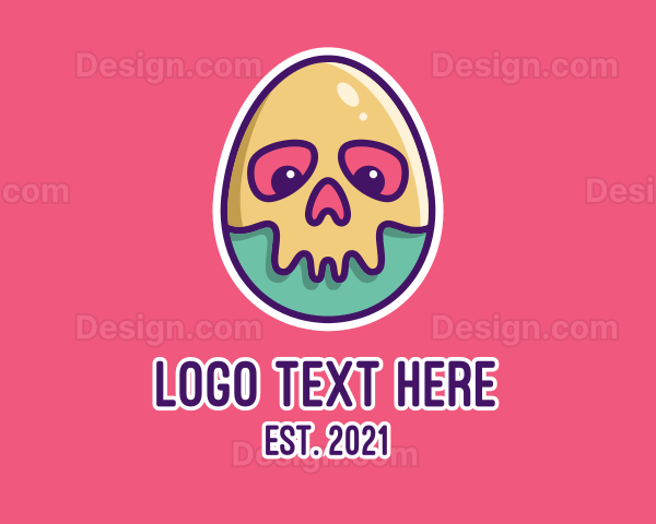 Skeleton Egg Mask Logo