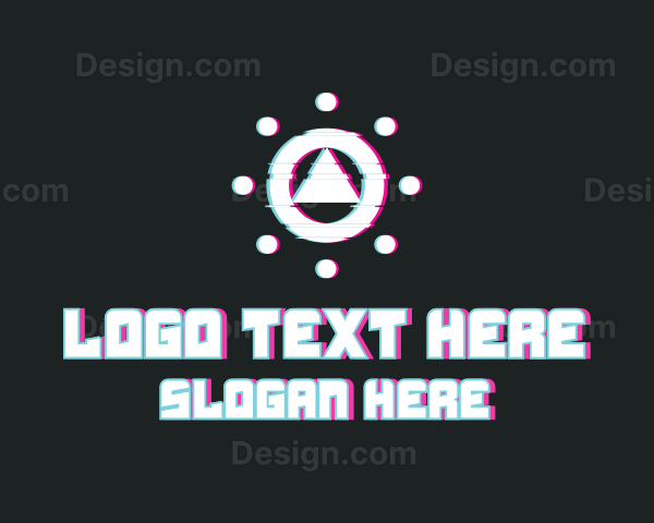 Digital Tech Glitch Logo
