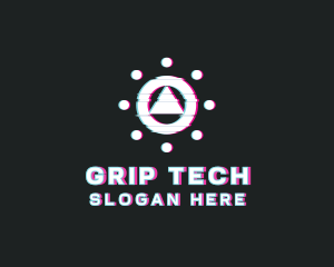 Digital Tech Glitch logo design