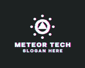 Digital Tech Glitch logo design