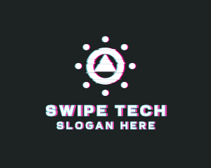 Digital Tech Glitch logo design