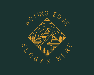 Outdoor Mountain Hiking logo design