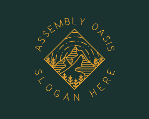 Outdoor Mountain Hiking logo design