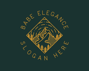 Outdoor Mountain Hiking logo design