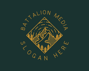 Outdoor Mountain Hiking logo design