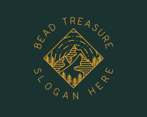 Outdoor Mountain Hiking logo design